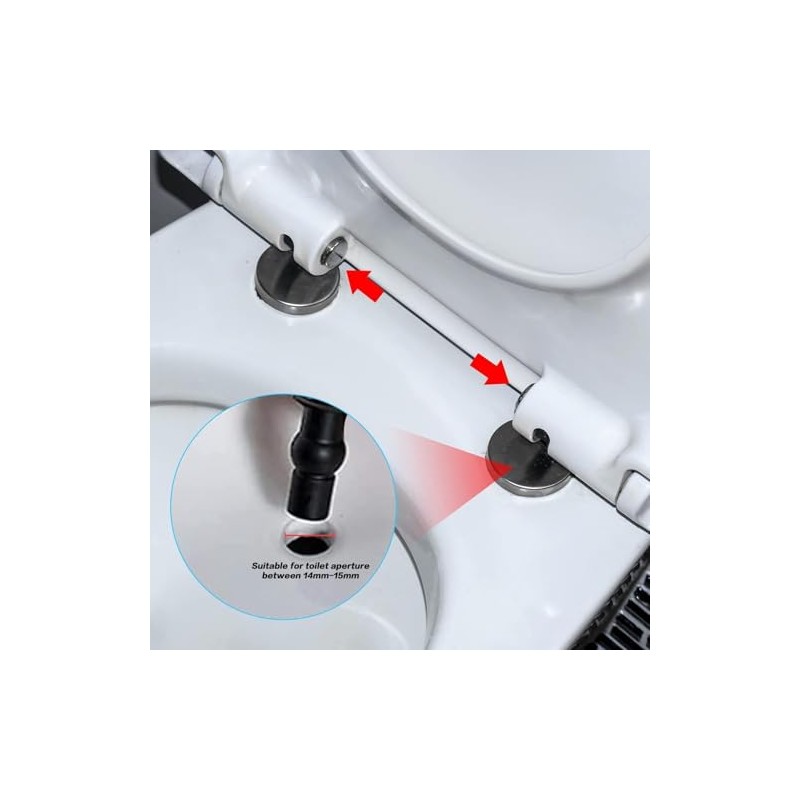 Upgraded 2 Full set Toilet Seat Hinge Fixings Top Fix