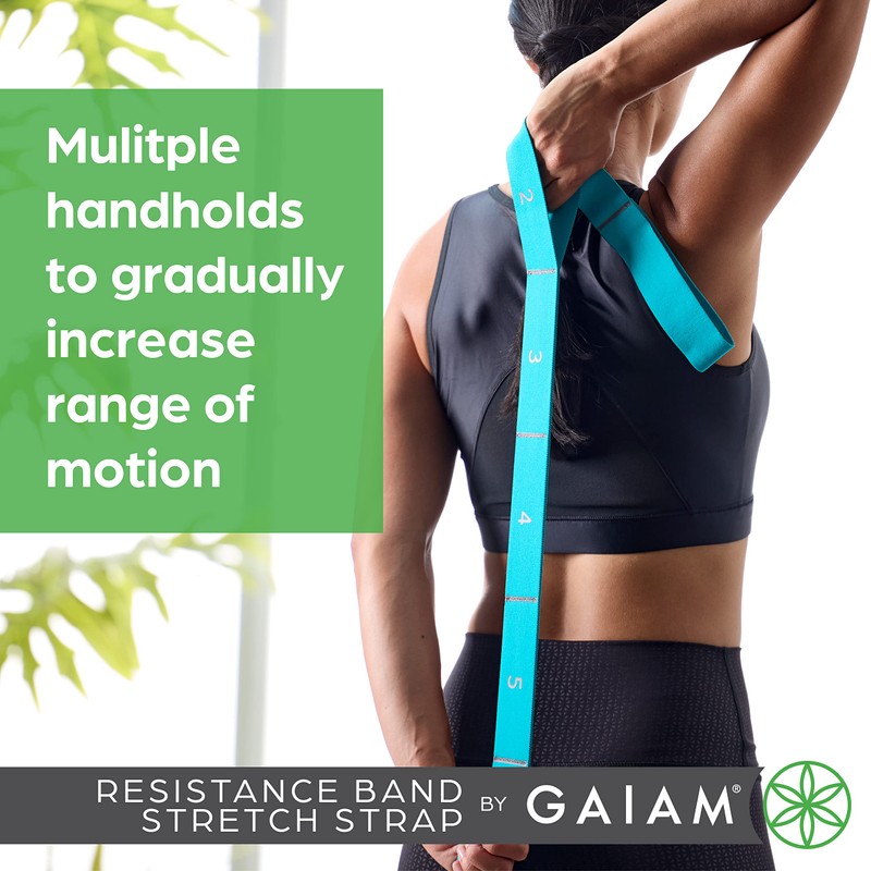 Gaiam Restore Resistance Band Stretching Strap - Stretch Legs &