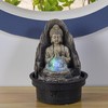 Fontaine Frieden - Entspannender Zen Buddha Innenbrunnen mit LED -Licht