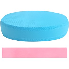 Oval Foam Balance Pads Comfortable Balance Pad Portable Gymnastics Trainer Board Made of Thermoplastic Elastomers for Pilates Dance Balance Training Physiotherapy (Blue) + Yoga Elastic Band