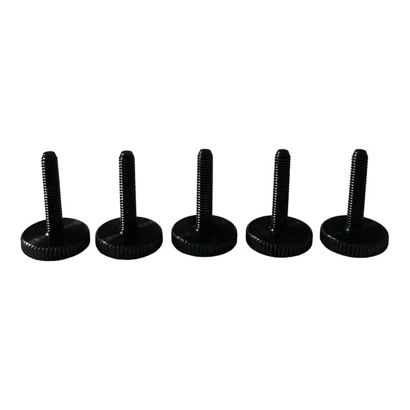 PrecisionGeek Knurled Thumb Screws M3 x 15mm, Black Anodized Aluminium,