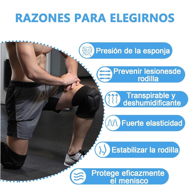 Rodilleras Voleibol,1 par Rodilleras Deportivas Espuma Gruesa