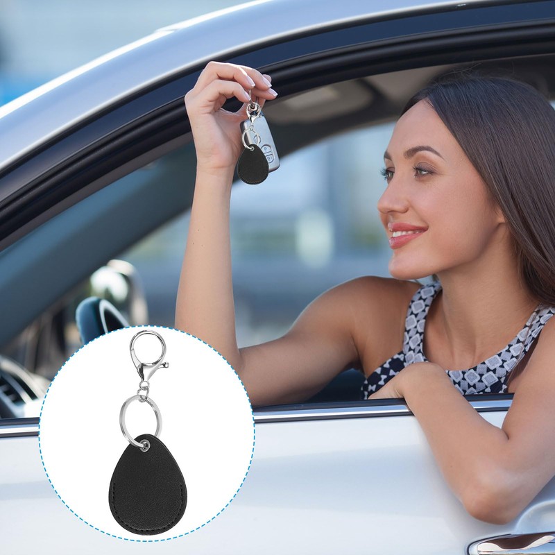 [PATIKIL] Leather Key Chain Leather Key Holder with Key Holder