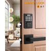 Tinewa 1 Pack Smart Keyless Entry Fingerprint Deadbolt and Handle