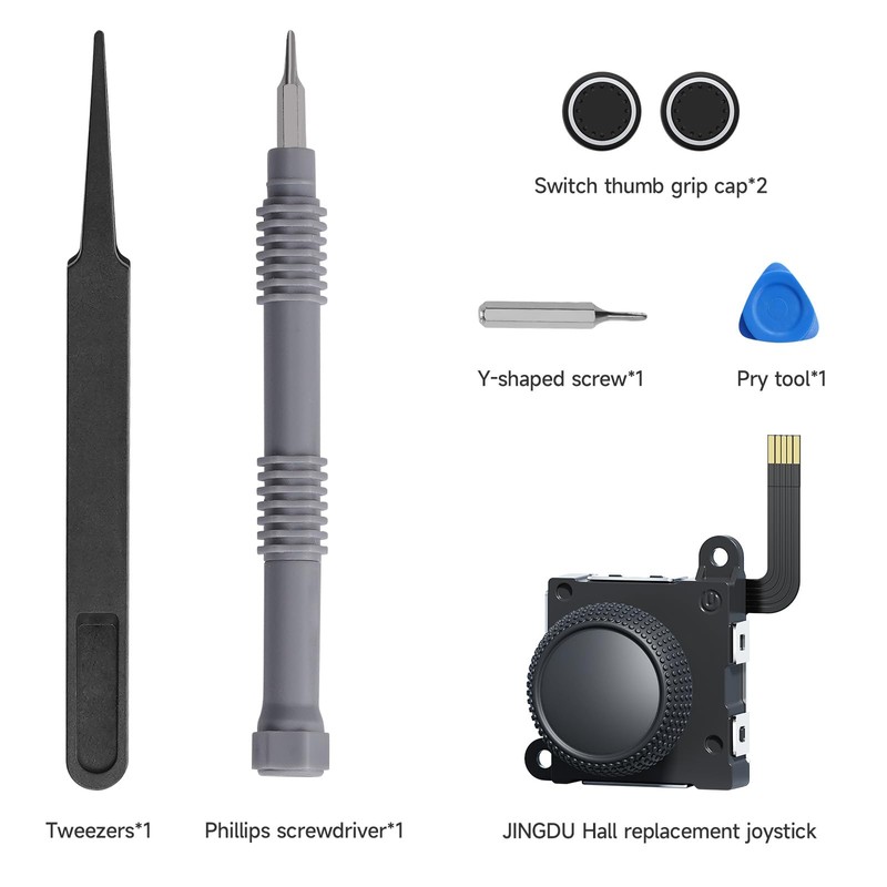 JINGDU Switch Joycon Joystick Replacement Kit, Hall Joystick Compatible with