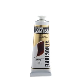 Matisse Structure Heavy Body Acrylic Paint High Viscosity Acrylics - 75 ml Tube - Transparent Umber