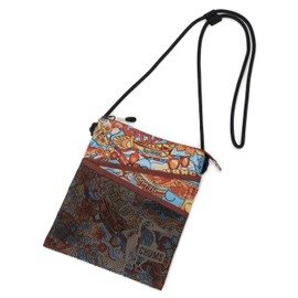 Chums Easy-Go Double Pocket Sacoche Shoulder Bag, Hippie Trip, Free size