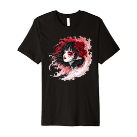 Horror Anime Manga Tee I Gothic Outfit I Japanese Chibi Girl Premium T-Shirt