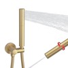 KATAIS Brushed Gold Shower Head 2 in 1 Function High