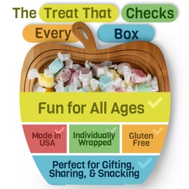 Snackathon Salt Water Taffy Single Flavor, Peppermint, Bulk Individually Wrapped Gourmet Candy, Soft & Chewy Sweet Treats, 15 oz Resealable Bag