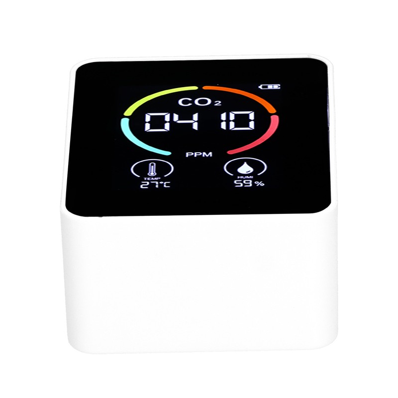 Carbon Dioxide Detector Semiconductor USB Charging LCD Temperature Humidity Detection