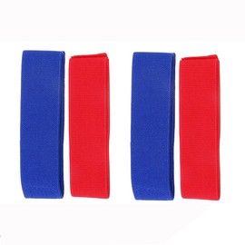 YJRUNFU Wristbands Protective Pads Set of 2 Length 3.3cm Width for Personal Arm Elastic Easy Adjustment for Left and Right Hands(2 Red and Blue)