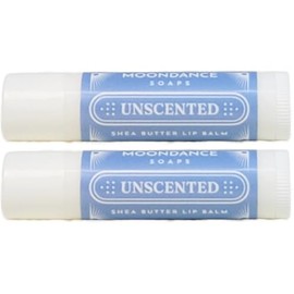 Lip Balm (Pack of 2) - Moisturizing Solution for Dry, Chapped Lips - Smooth, Soothing Salve of Shea Butter, Bees Wax, Sweet Almond Oil, Vitamin E, Pure Essential Oils (Unscented)