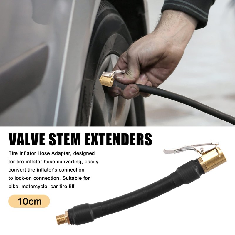 X AUTOHAUX 10cm 4" Tire Valve Stem Extension Inflator Extension