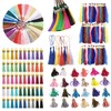 Allazone 200 Pieces Tassel Set 6 Style Bookmark Tassels Handmade