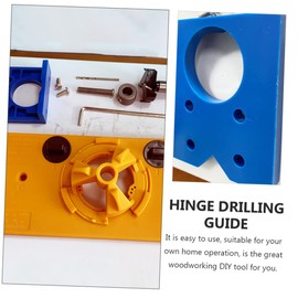SEWACC Hinge Hole Drilling Guide Tool Woodworking Hinge Locator for Cabinet Installation Durable Accurate Screw Hole Positioning Essential Tool for Home Decoration Projects