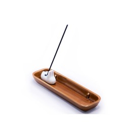 Incense Holder Stylish Design, Incense Burner Set that can be placed horizontally with Incense Holder, Perfect for Healing Incense, Buddhist Altar Supplies, Cute Cat and Rabbit Incense Holder (Brown Rabbit)