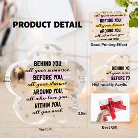 Appreciation Gifts for Women, Graduation Gifts, Affirmations Flower Shape Acrylic Sign, Graduation Quote Decoration Desk Sign Decor, Thank You Gifts for Women Nurse Teacher Boss Friend Coworker