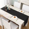 DUALIFE 2PCS Black Table Runner Handcrafted Table Cloth Table Runners