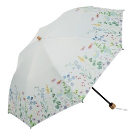 LIEBEN-0701 Folding Parasol Cool Plus UV Thermal Shielding Folding Umbrella, Women's, 19.7 inches (50 cm) x 8 Ribs, Fabric Uses 100% Light Shading Rate, 99.9% or More UV Reduction, Heat Shielding