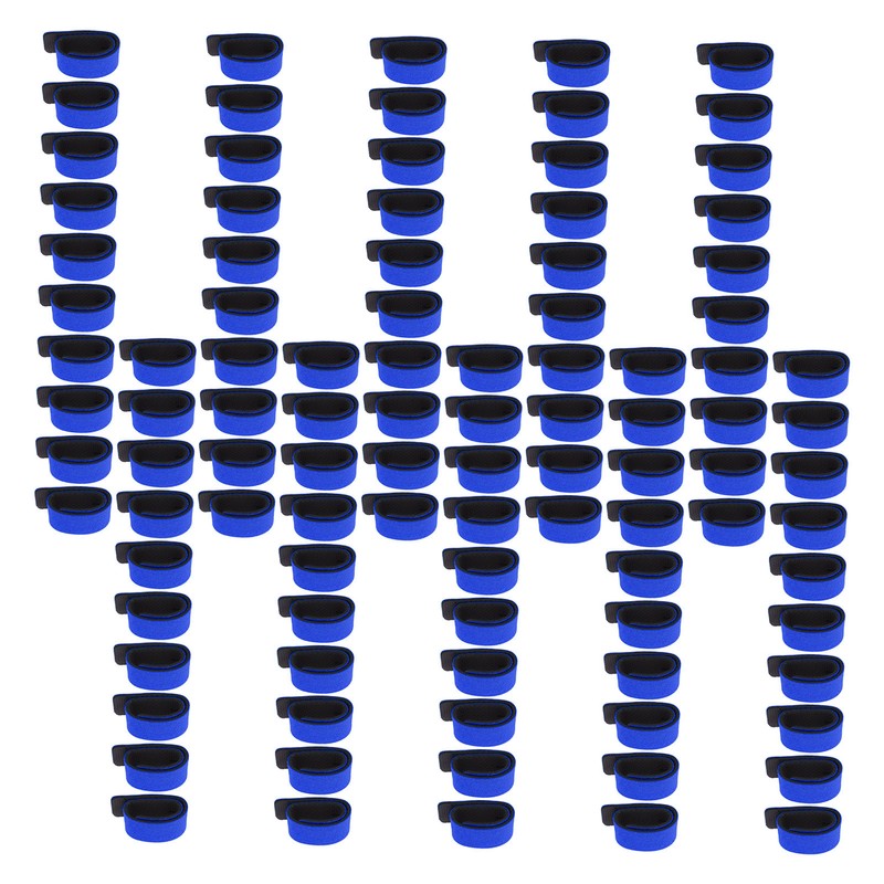100Pcs Fishing Rod Tie Strap Pole Fixing Band Rod Elastic