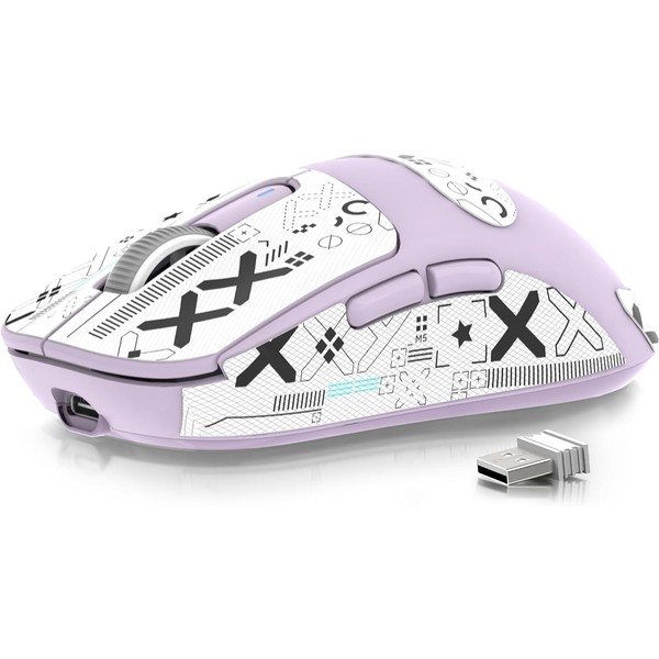 ATTACK SHARK X3 Wireless Gaming Mouse, 49g Bluetooth/2.4G/USB-C Ergonomic Computer