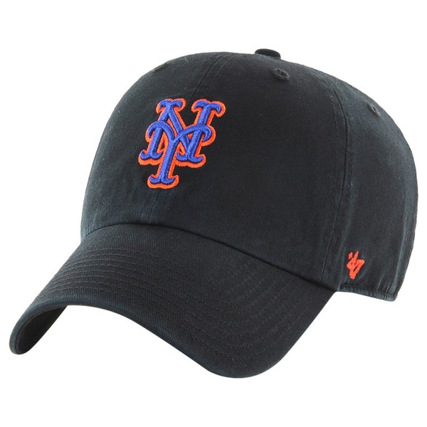'47 New York Mets Clean Up Dad Hat Cap MLB Black/Royal/Orange