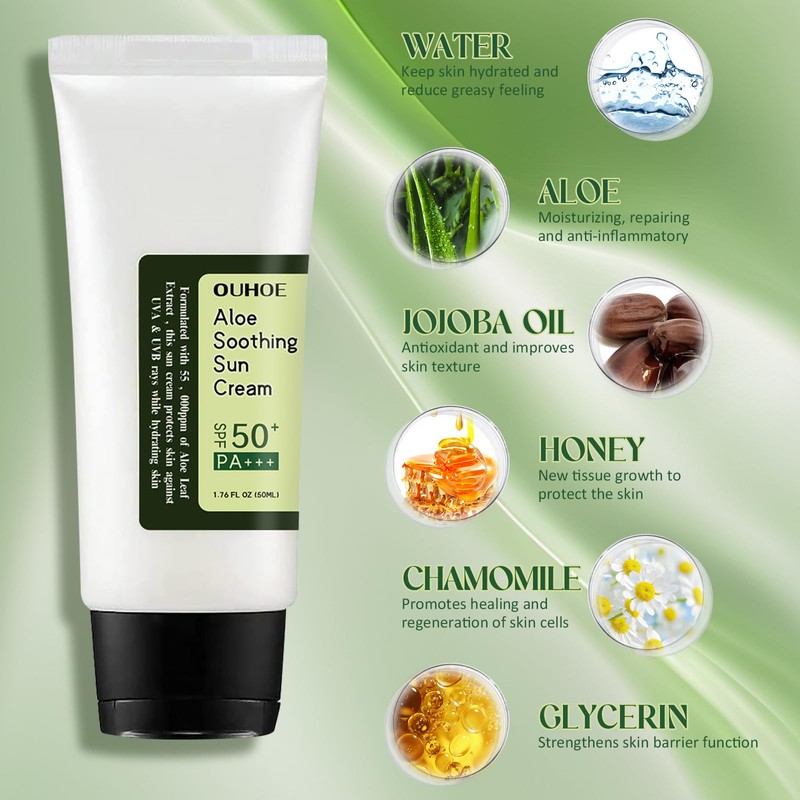 Aloe Vera Sun Cream SPF 50, Sunscreen SPF 50, Aloe