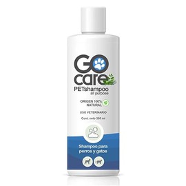Go Care | Shampoo Hipoalergénico de Romero y Aceite Esencial Melissa para Perros y Gatos - 100% Natural - Limpieza y Cuidado Integral para tu Mascota - 350ml