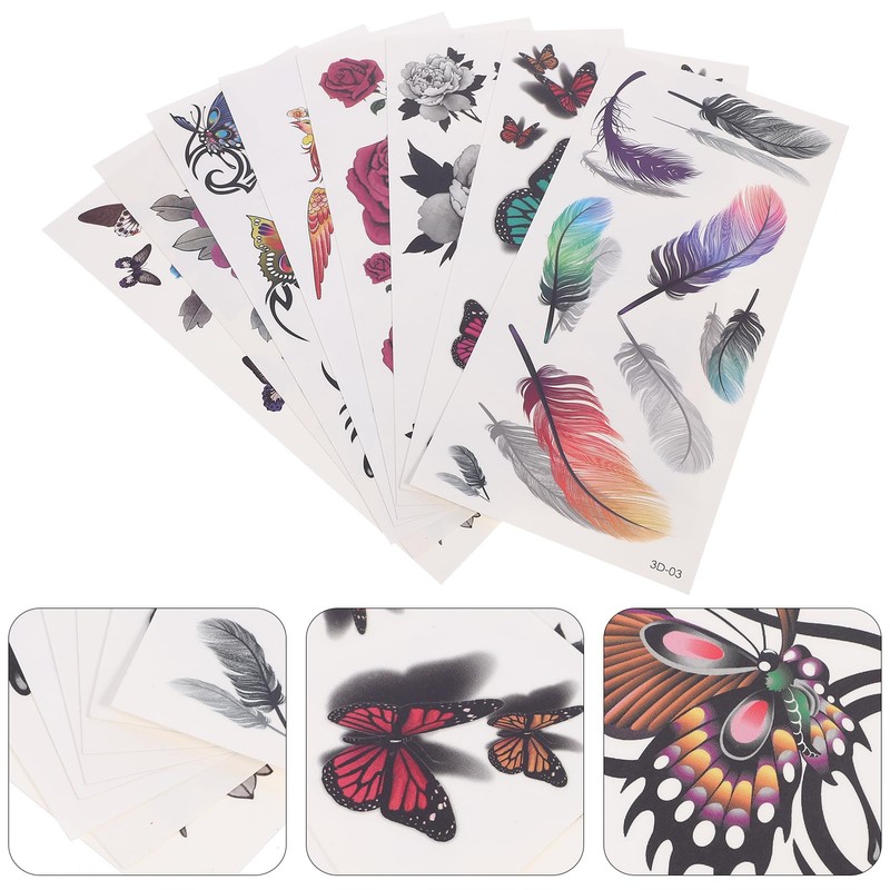 ULTNICE Temporary Tattoo Stickers - 8 Sheets