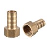 sourcing map Brass Hose Nozzle Connector 12 mm Barb 3/8G