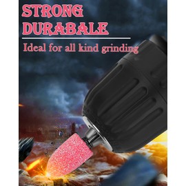 72 Pack Grinding Stone Set 1/8" Shank, SHITIME Sanding Drill Bit for Rotary Tool Flap Wheel for Grinding, Polishing, Deburring Ferrous Metal(12/10/8/6/5/4mm Bullet Shape)