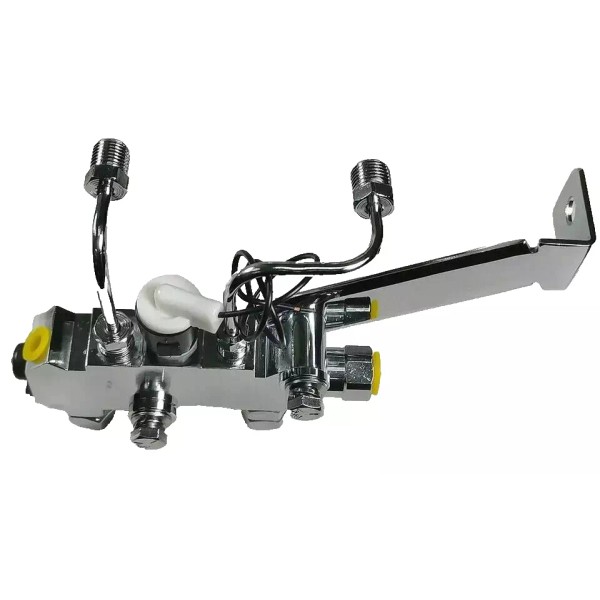 Unbranded Chrome GM Disc/Drum Proportioning Valve for 1/2-20, 9/16-18 Outlets,