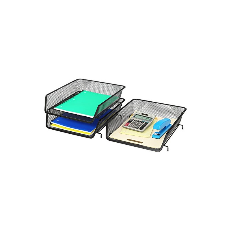 Simple Houseware - Organizador de escritorio apilable para documentos y