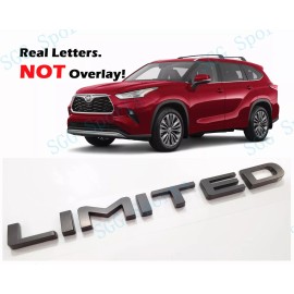 Toyota OEM 1PC Matte Black Rear LIMITED Letter Emblem Badge Fit For 2020+Toyota Highlander