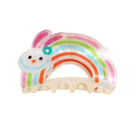 Generic Cartoon Rainbow Bunny Hair Clip,Acrylic Claw Clip for Women,Women Hair Accessories, 1 Count (Pack of 1)