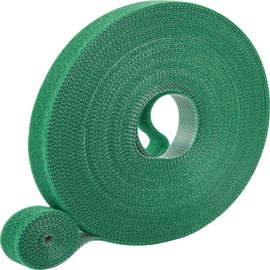 BZHYZKX Reusable Plant Ties - 50 Ft x 1/2 Inch Adjustable Green Plant Tape for Climbing Plants, Strong Grip Garden Tape for Vines, Tomatoes, Houseplants