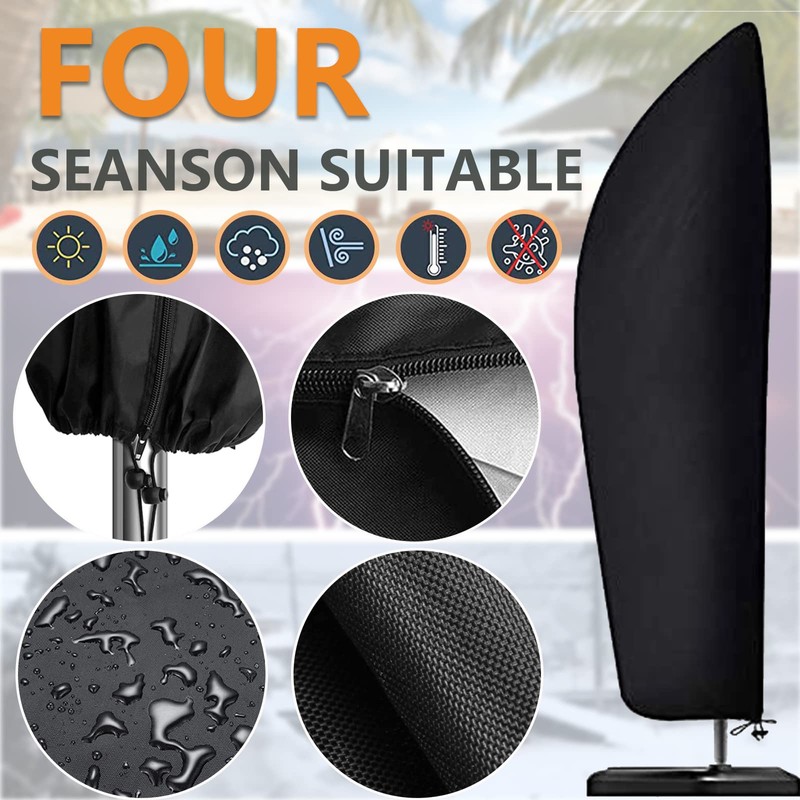 Offset Umbrella & Frame Cover, Fits 9ft to 13ft Cantilever