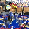 Roaring Good Time 2PCS Superhero Birthday Party Tablecloth Super Hero