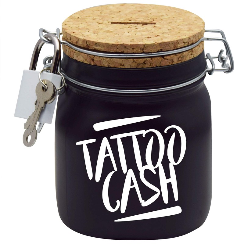 Money Box Tattoo Cash White Money Gift Idea Black M