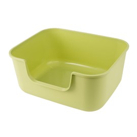 LoopTime Large Cat Litter Box with High Sides,Cat Boxes for Indoor Cats,Cat Litter Pan for Kitty,Litter Box with Low Entry,Easy to Clean,Anti-Splashing (Green)