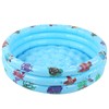 Kiddie Pool,Inflatable Ocean Pattern Pool Floats,3 Rings Kid Swimming Pool,