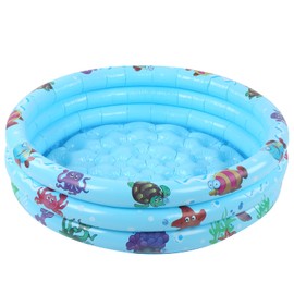 Kiddie Pool,Inflatable Ocean Pattern Pool Floats,3 Rings Kid Swimming Pool, Outdoor Summer Backyard Water Play, for Toddlers, Boys & Girls (120CM)
