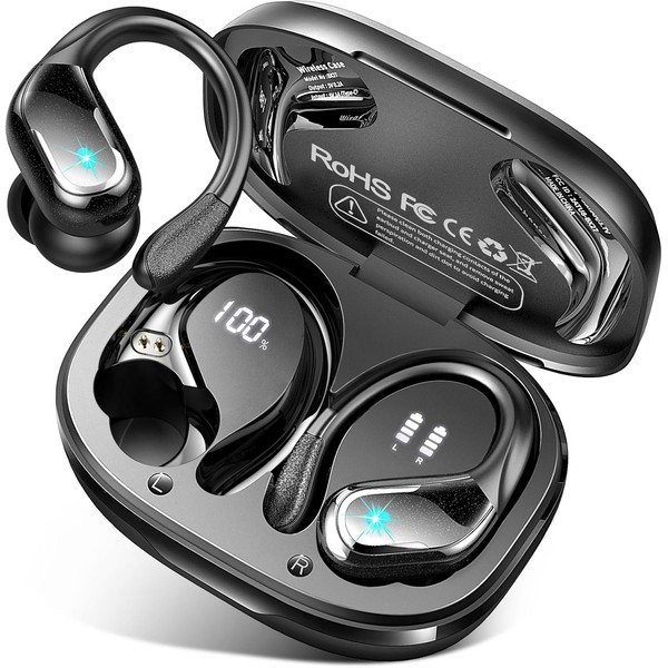 Wireless Earbud, 75Hrs Bluetooth 5.4 Headphones IP7 Waterproof for Sport,