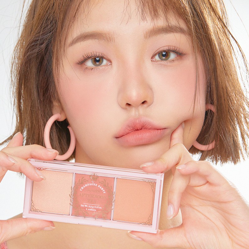 I'M MEME Blusher Palette + Lip Tint 2-piece Set /