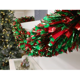 Christmas Concepts® 3 m / 9.8 ft chunky / fine Christmas tinsel - Christmas decoration - high-quality tinsel