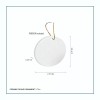 LifeSong Milestones Memorial White Ceramic Round Hanging Ornament Gift 2.75"