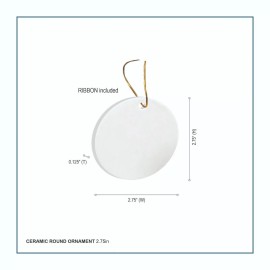 LifeSong Milestones Memorial White Ceramic Round Hanging Ornament Gift 2.75" - In Memory Of Nana