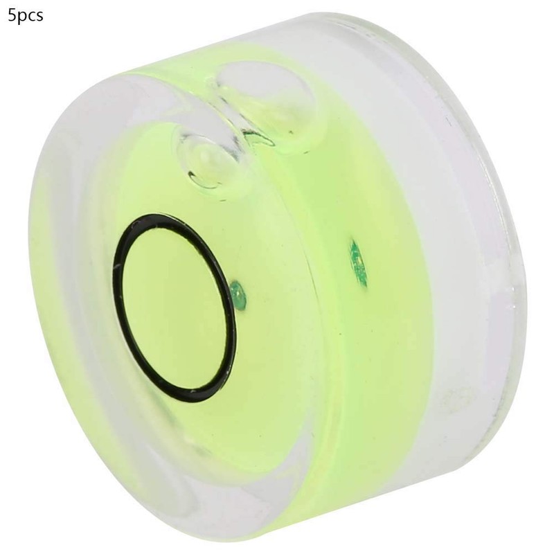 5Pcs Mini Bubble Level, 15mm Round Circular Bullseye Bubble Spirit