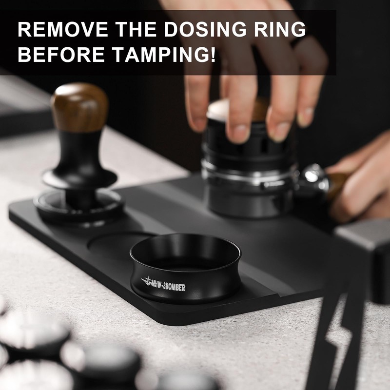 MHW-3BOMBER 58mm Espresso Dosing Funnel Magnetic Coffee Dosing Ring Portafilter